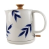 Chaleira Elétrica Porcelana Elegance Branco Azul 127V