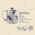 Chaleira Elétrica Porcelana Elegance Branco Azul 127V