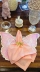 Doilies Sousplat Borboleta Papel Rosa E Dourada 25X30Cm10Un