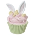 Enfeite De Páscoa Cupcake Com Orelhas De Coelho Verde Resina