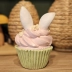 Enfeite De Páscoa Cupcake Com Orelhas De Coelho Verde Resina