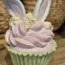 Enfeite De Páscoa Cupcake Com Orelhas De Coelho Verde Resina