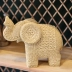 Escultura Elefante Bege Resina Estatueta Enfeite Decoração G