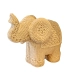 Escultura Elefante Bege Resina Estatueta Enfeite Decoração M