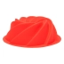 Forma De Silicone Bolo Pudim Mousse Flan Vermelha 24cm