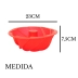 Forma De Silicone Bolo Pudim Mousse Flan Vermelha 24cm