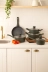 Frigideira Inox Cabo Soft-Touch Cor Jade Alumínio Baquelite