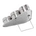 Jg 6 Porta Condimentos Tempero Inox Visor Acrílico Com Suporte Triangular Imã