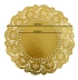 Toalha De Papel Rendado Doilies 25,5 Cm 20 Und Dourado