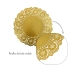 Toalha De Papel Rendado Doilies 25,5 Cm 20 Und Dourado