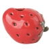 Vaso Cerâmica Forma De Fruta Morango Artesanato Decorativo Vermelho 9cm