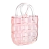 Vaso Decorativo Bolsa De Vidro Rosa 22X15X8Cm
