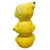 Vaso Cerâmica Formato De Fruta Sobrepostos Limão Siciliano Artesanato Decorativo Amarelo 16cm