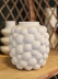 Vaso Decorativo Cerâmica Textura Em Bolinhas Casa Escritório