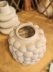 Vaso Decorativo Cerâmica Textura Em Bolinhas Casa Escritório